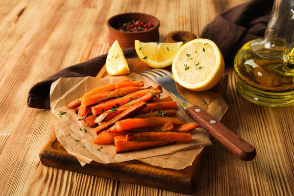 Rosemary Olive Oil Roasted Carrots with Lemon Zest