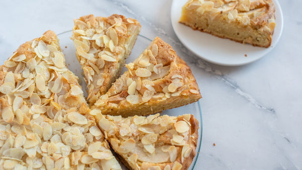 Orange Almond Cake with Vanilla Olive Oil Glaze - Branch and Vines