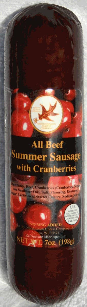 5039 7oz Cranberry Summer Sausage - Branch and Vines