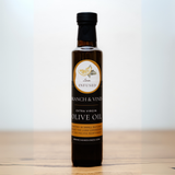 Meyer Lemon Infused Olive Oil bottle on a clean white background.