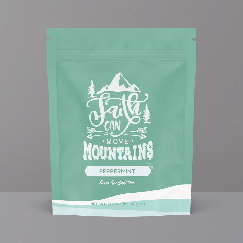 Bible Verse Peppermint Herbal Tea "Faith Can Move Mountains": Sample - Branch and Vines