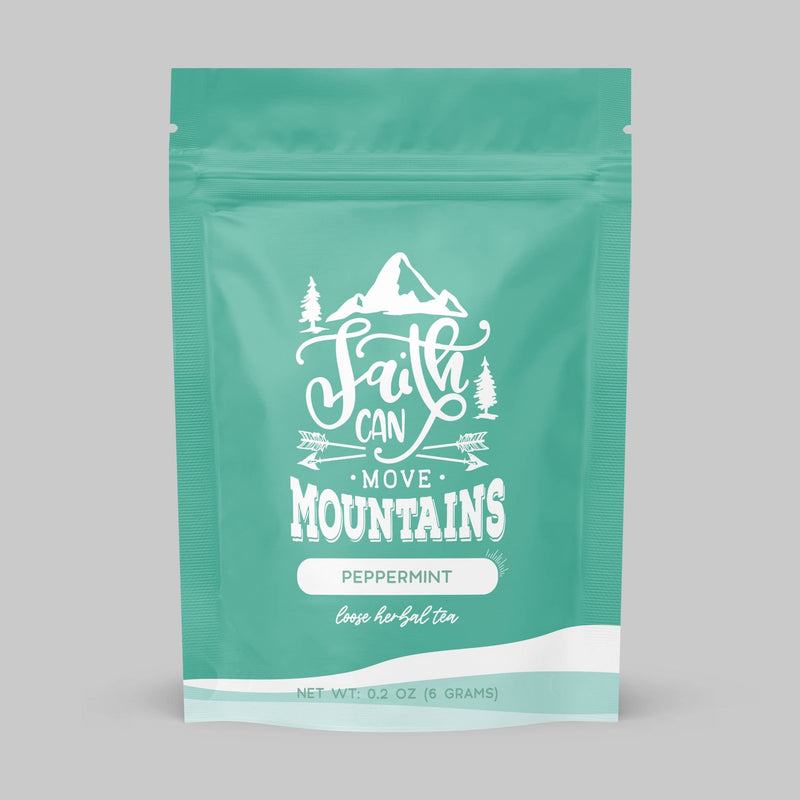 Bible Verse Peppermint Herbal Tea "Faith Can Move Mountains": Sample - Branch and Vines