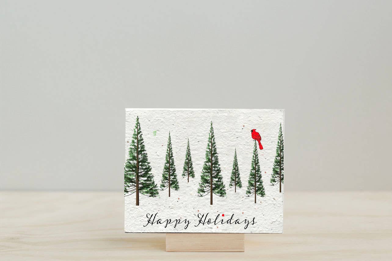 Happy Holidays  || Wildflower Greeting Card - Branch and Vines