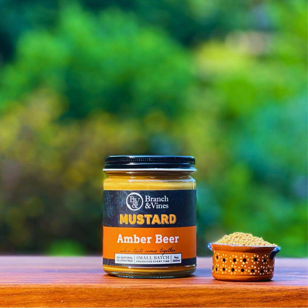 Amber Beer Mustard - Branch and Vines